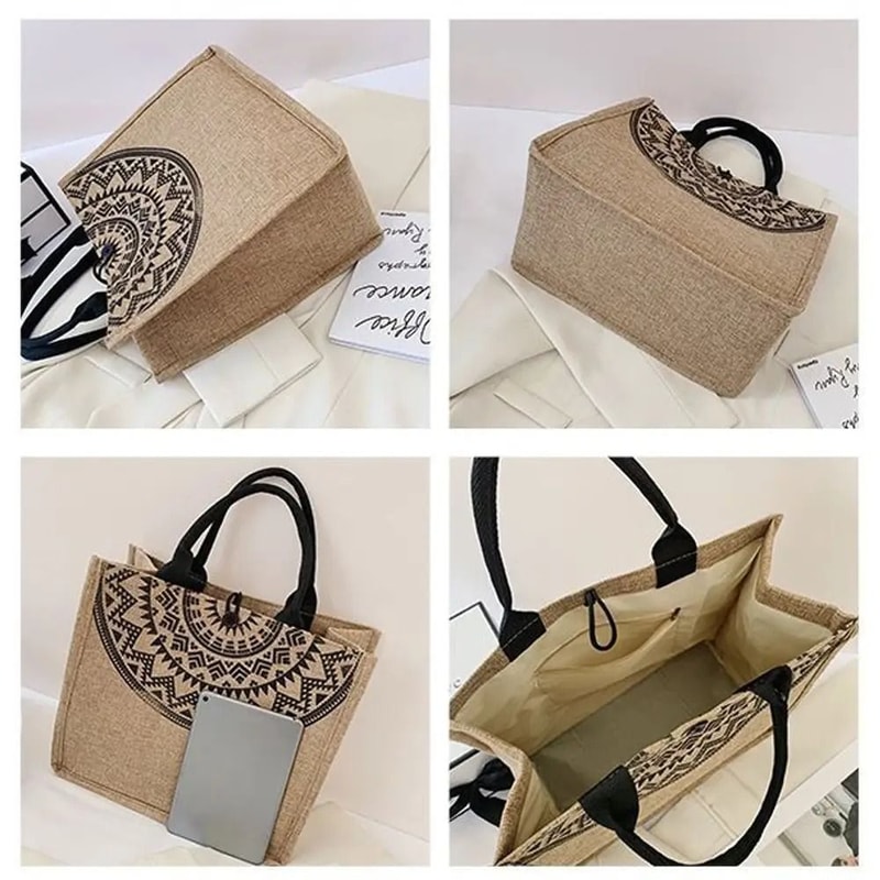 Vintage Korean Canvas Tote EcoFriendly National Style Shoulder Bag 3