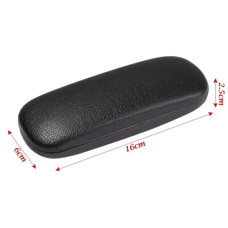 Classic Litchi Grain Glasses Case Waterproof Hard Frame Eyeglass Protector 1