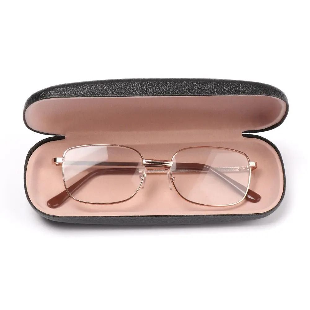 Classic Litchi Grain Glasses Case Waterproof Hard Frame Eyeglass Protector 5