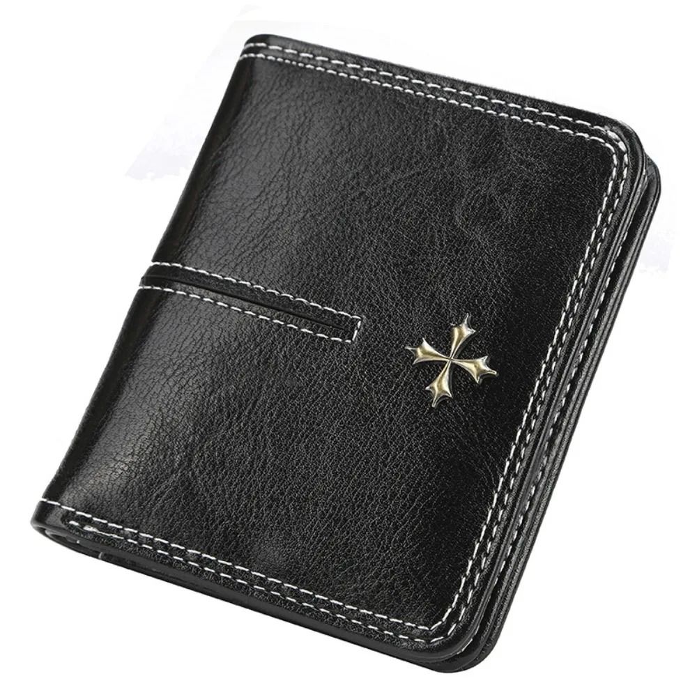 Zipper Mini Vertical Wallet Fashionable PU Leather Square Card Holder Coin Purse 9