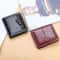 Zipper Mini Vertical Wallet Fashionable PU Leather Square Card Holder Coin Purse 3