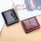 Zipper Mini Vertical Wallet Fashionable PU Leather Square Card Holder Coin Purse 3