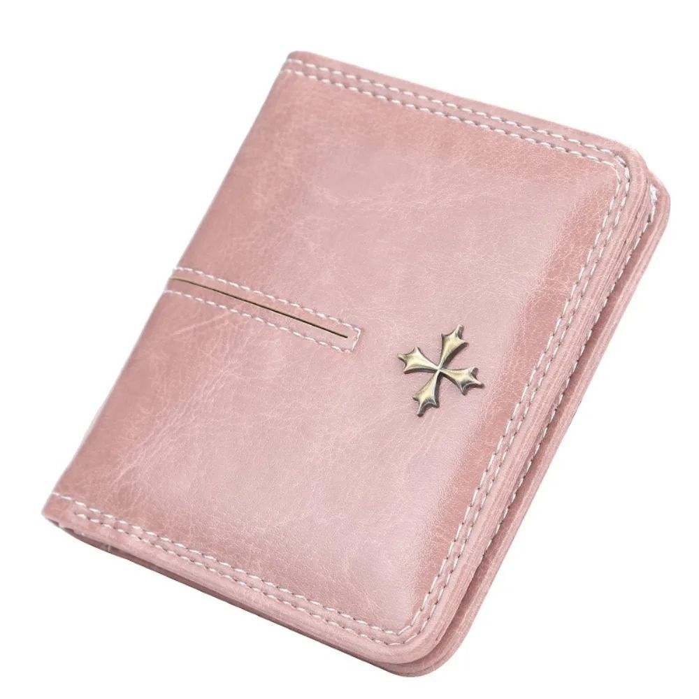 Zipper Mini Vertical Wallet Fashionable PU Leather Square Card Holder Coin Purse 7