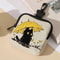 Cat Print Mini Coin Purse Waterproof Artificial Leather Earphone Card Bag 0