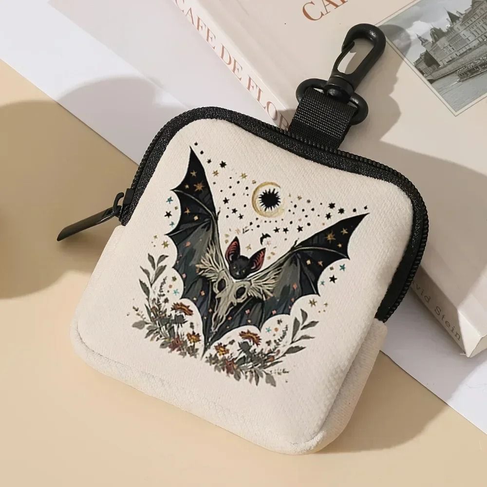 Cat Print Mini Coin Purse Waterproof Artificial Leather Earphone Card Bag 9