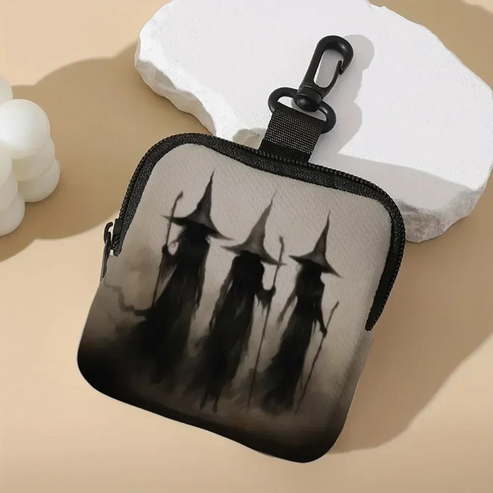 Cat Print Mini Coin Purse Waterproof Artificial Leather Earphone Card Bag 10