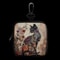 Cat Print Mini Coin Purse Waterproof Artificial Leather Earphone Card Bag 12