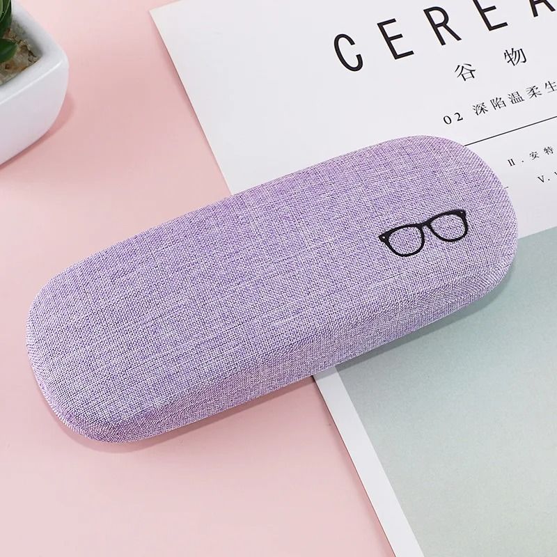 Linen Fabric HardShell Glasses Case Protective Eyewear Cover For Sunglasses Spectacles 11