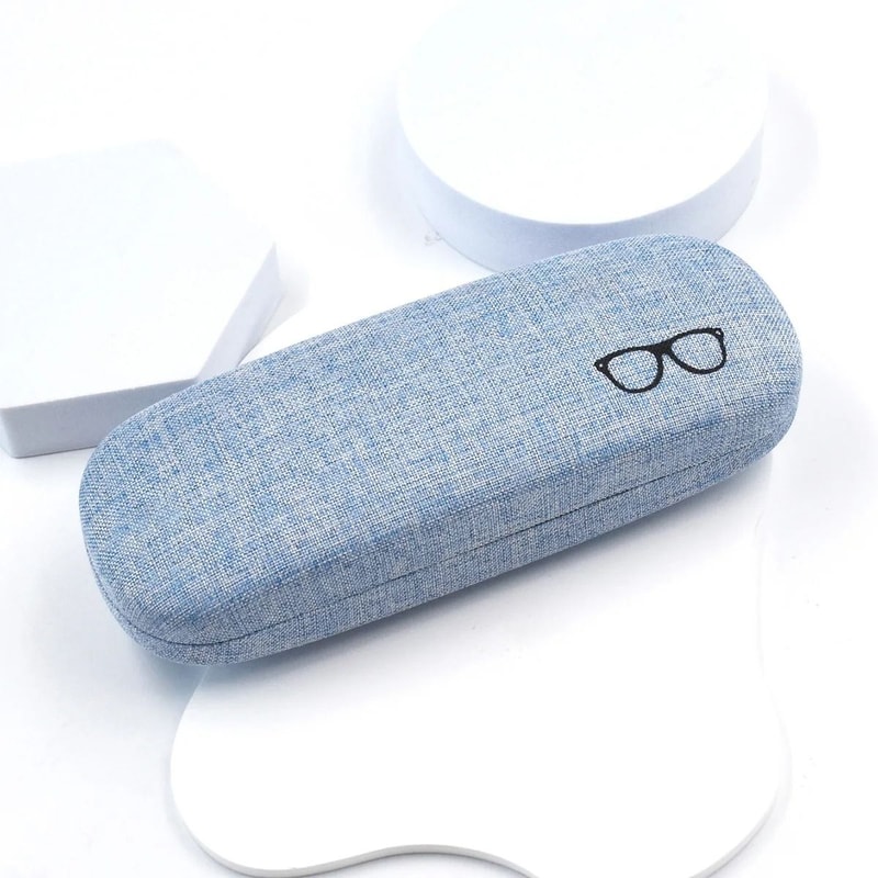 Linen Fabric HardShell Glasses Case Protective Eyewear Cover For Sunglasses Spectacles 4