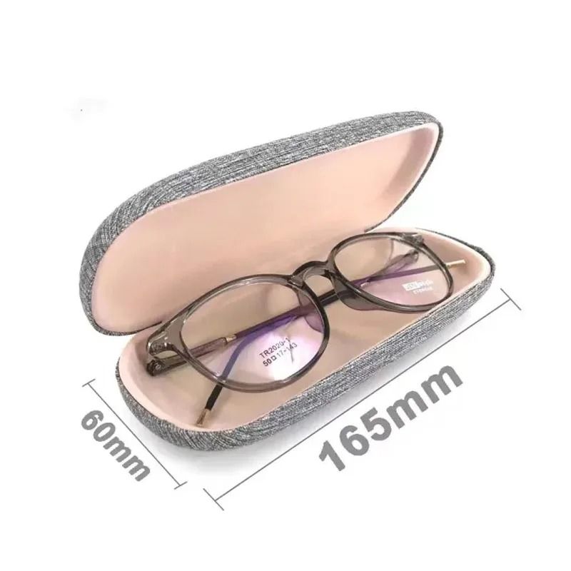 Linen Fabric HardShell Glasses Case Protective Eyewear Cover For Sunglasses Spectacles 5