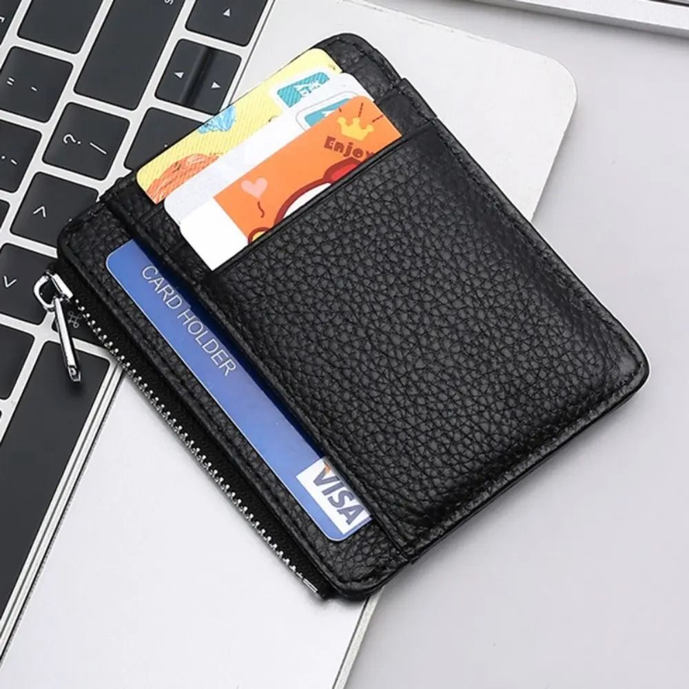 UltraThin Genuine Leather Card Case MultiSlot Universal ID Package 1