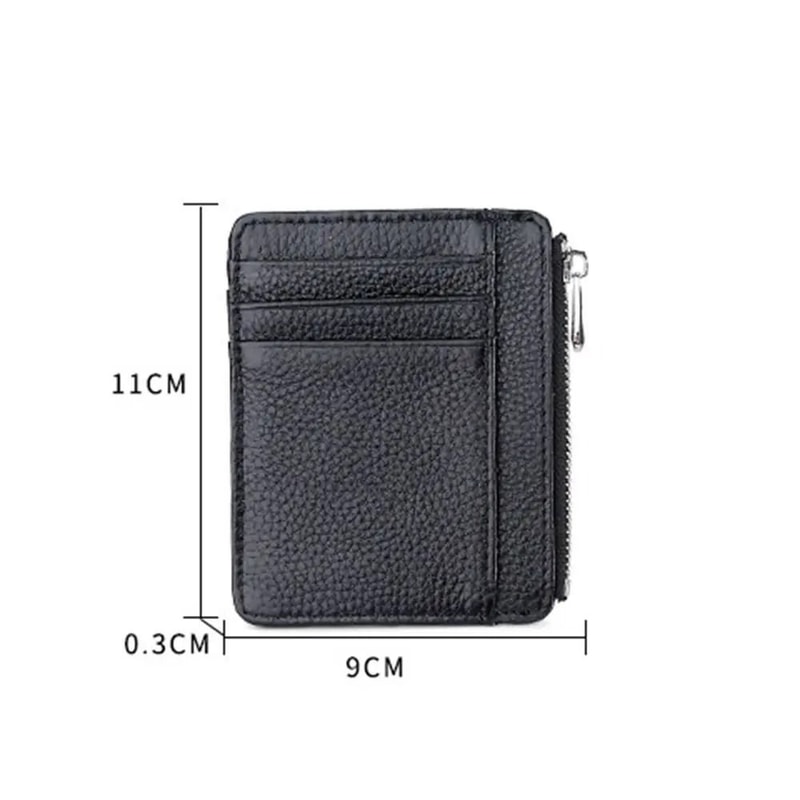 UltraThin Genuine Leather Card Case MultiSlot Universal ID Package 5