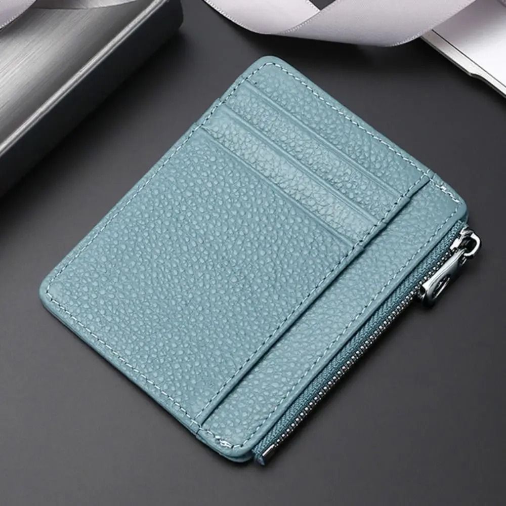 UltraThin Genuine Leather Card Case MultiSlot Universal ID Package 10
