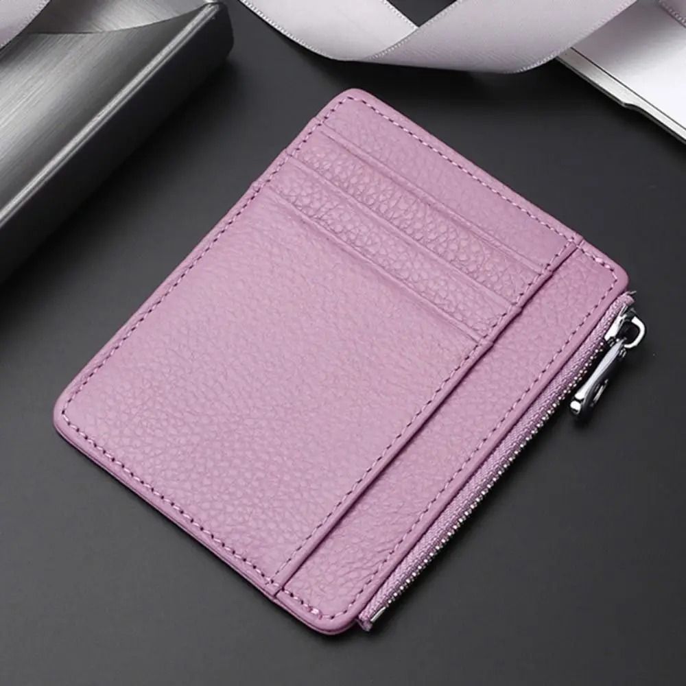 UltraThin Genuine Leather Card Case MultiSlot Universal ID Package 12