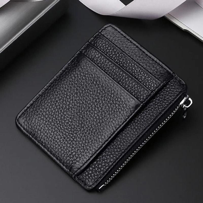 UltraThin Genuine Leather Card Case MultiSlot Universal ID Package 6