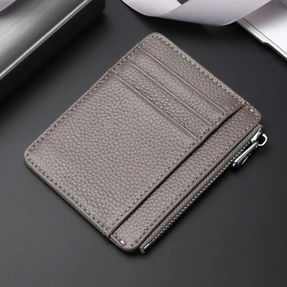 UltraThin Genuine Leather Card Case MultiSlot Universal ID Package 8