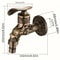 Antique European WallMounted Faucet Retro Engraved Zinc Alloy Mop Pool Tap 3