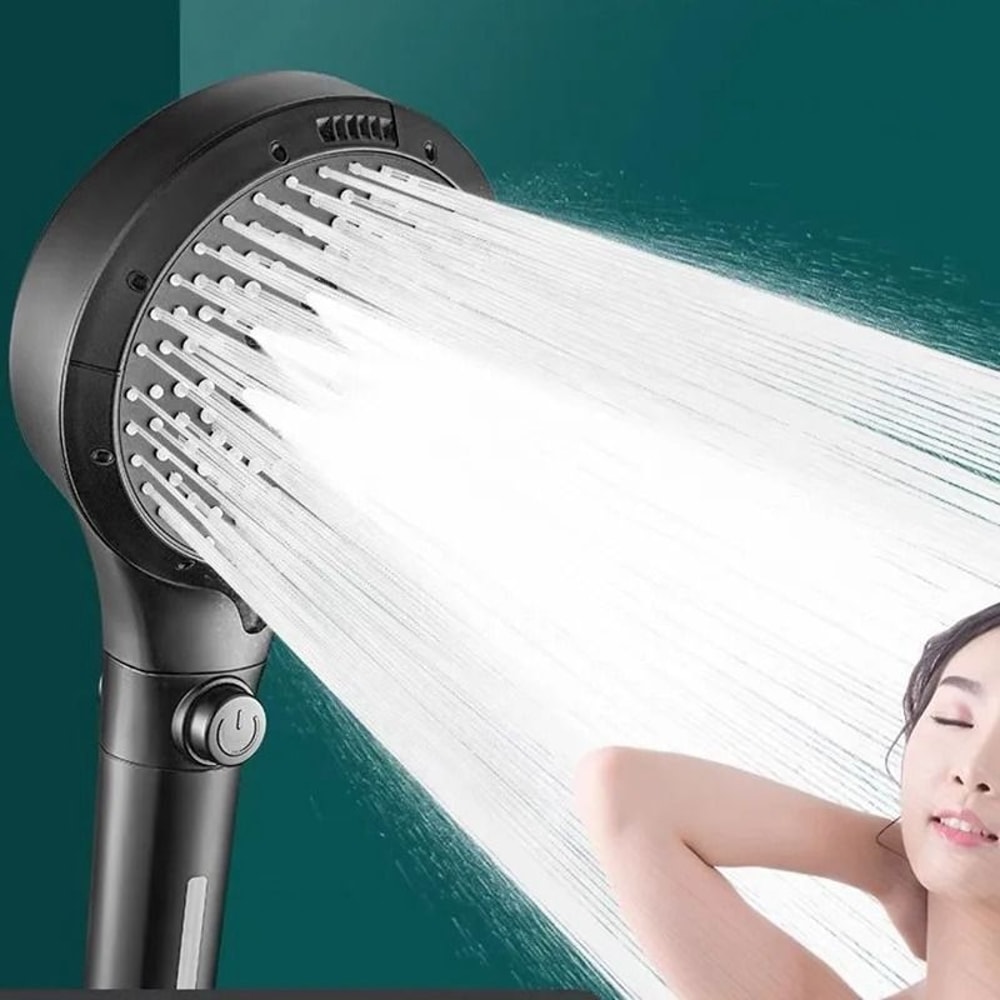 6Mode Multifunctional Booster Shower Head Adjustable Filtration Dechlorination System 3
