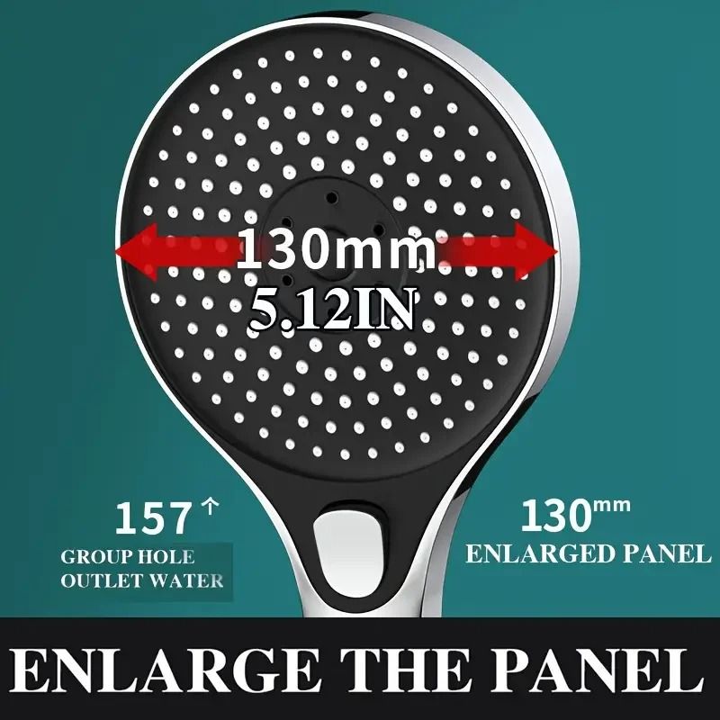 ThreeSpeed HighPressure Shower Head ExtraLarge Panel Super Powerful Bathroom Head 3