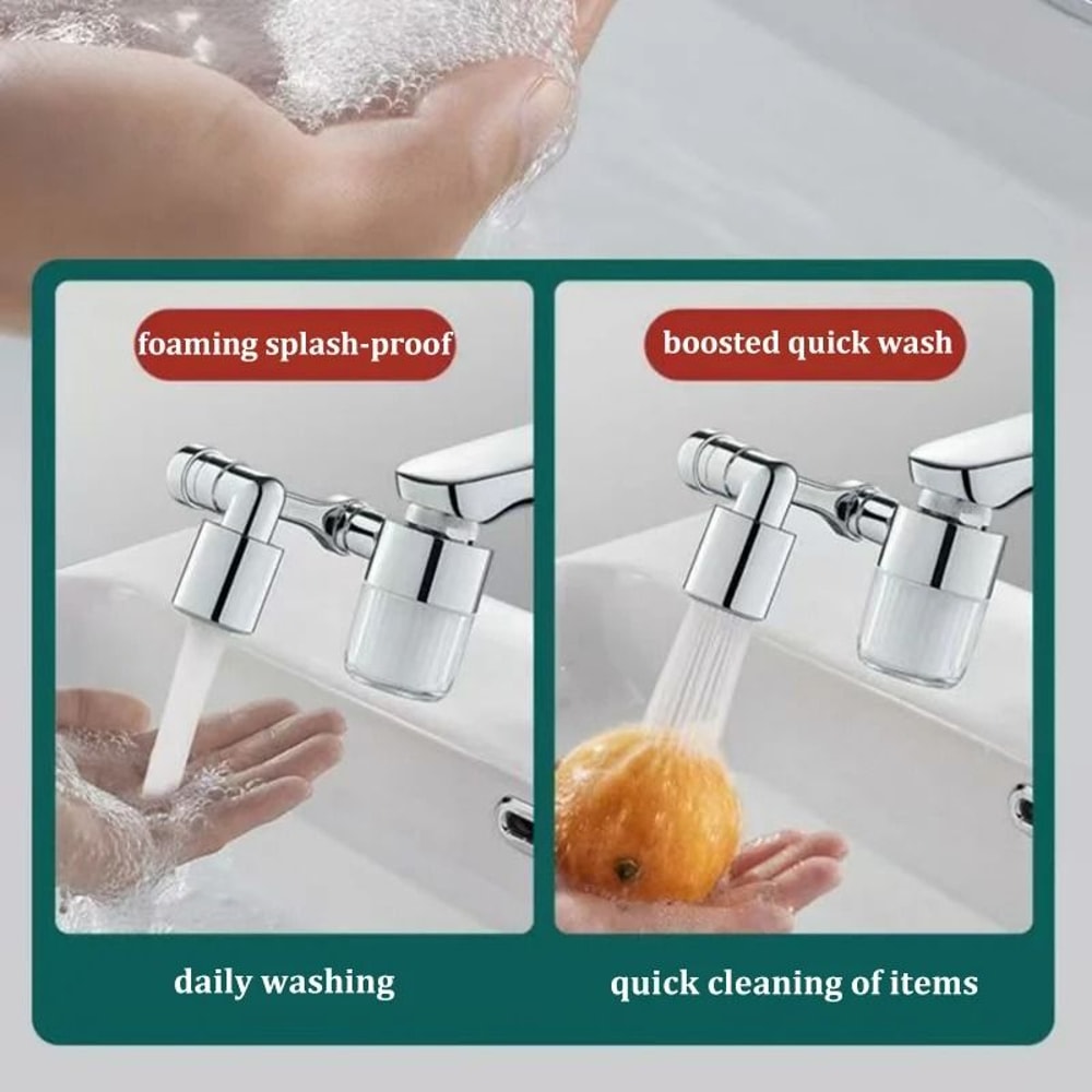 1080 Robotic Arm Faucet Extender MultiJointed 3D Rotation Filter SplashProof Aerator 4
