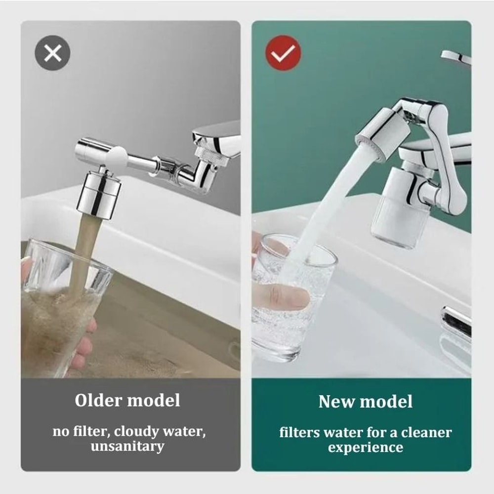 1080 Robotic Arm Faucet Extender MultiJointed 3D Rotation Filter SplashProof Aerator 5