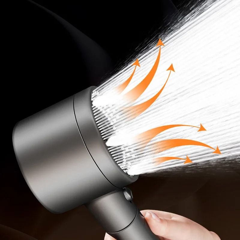 HollowCenter Pressurized Shower Head 5Mode HighVolume Filtered Bathroom Set 6