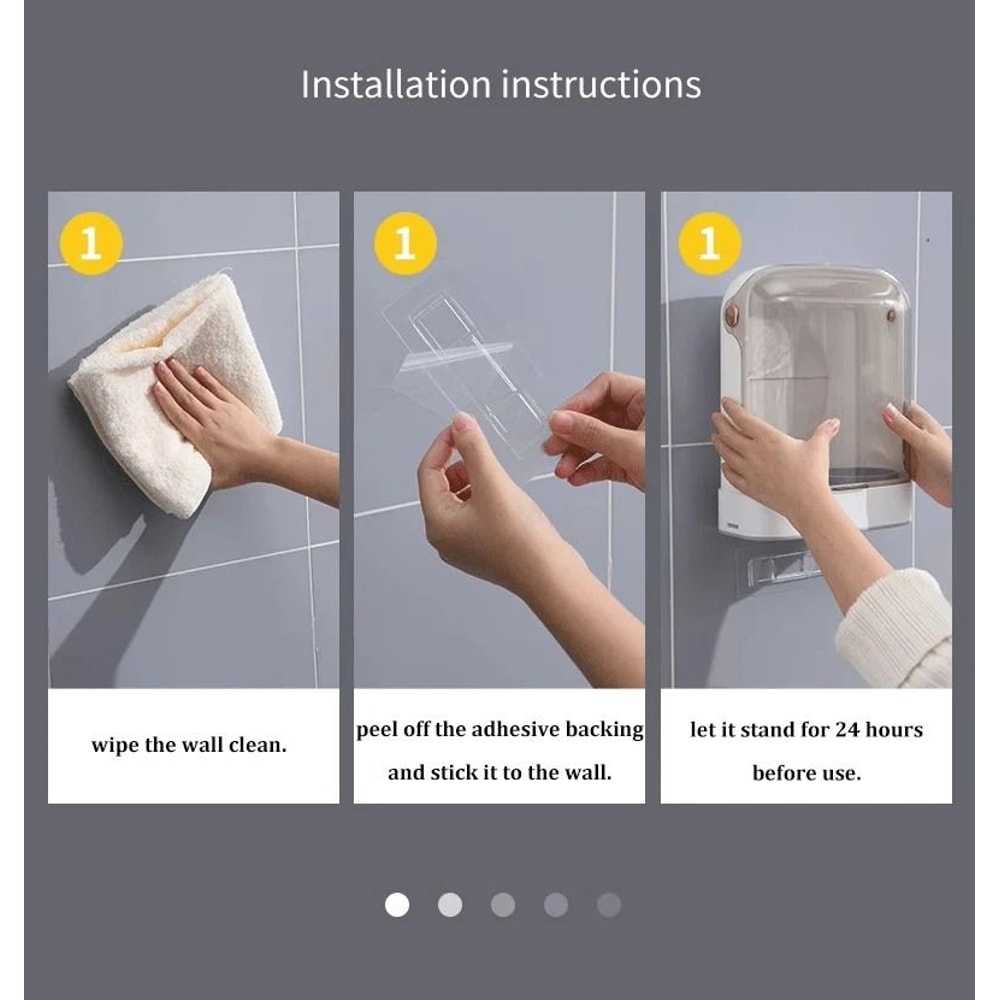 WallMounted NoDrill Cup Dispenser Dustproof Household Paper Cup Storage Rack 6