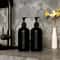 Matte Black Luxury Dispenser Set 300500ml Refillable Bathroom Hotel Containers 1