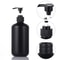 Matte Black Luxury Dispenser Set 300500ml Refillable Bathroom Hotel Containers 4