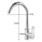 Stainless Steel Kitchen Basin Mixer HighPressure SplashProof Hot Cold Faucet 6