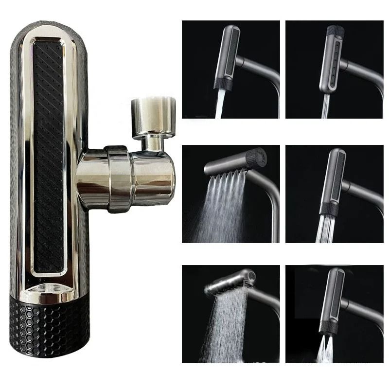 6Mode Universal Waterfall Faucet Extender 360 Rotating MultiFunction Aerator 2