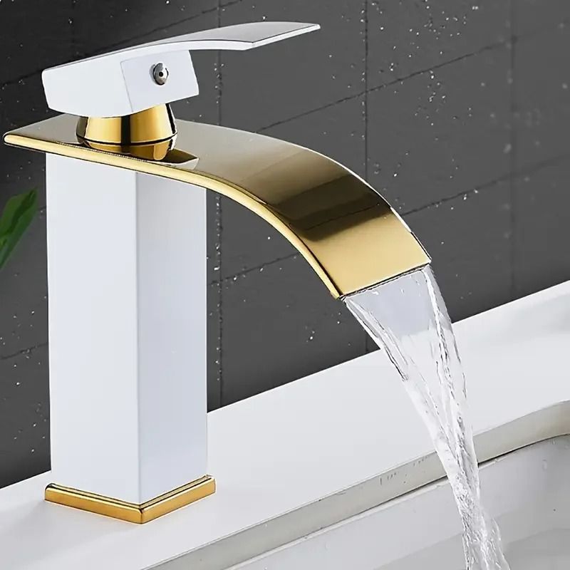 Luxury Waterfall Basin Mixer Hot Cold DualControl Stainless Steel Bathroom Faucet 2