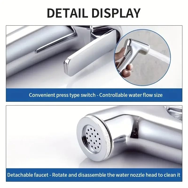 Universal Handheld Bidet Sprayer HighPressure Toilet Booster Multipurpose Flusher 4