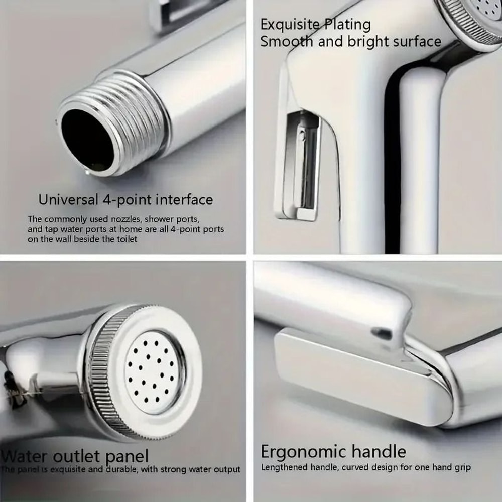 Universal Handheld Bidet Sprayer HighPressure Toilet Booster Multipurpose Flusher 5