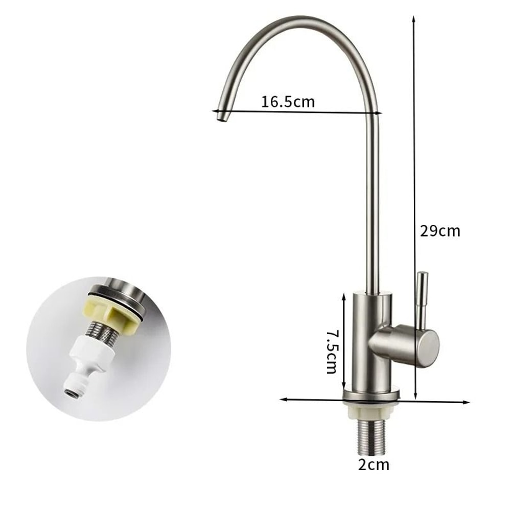 304 Stainless Steel Direct Drinking Faucet Pure Water Dispenser HighArch Filtration Tap 8
