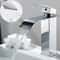 Luxury Waterfall Basin Mixer Hot Cold DualControl Square Waterfall Faucet 1