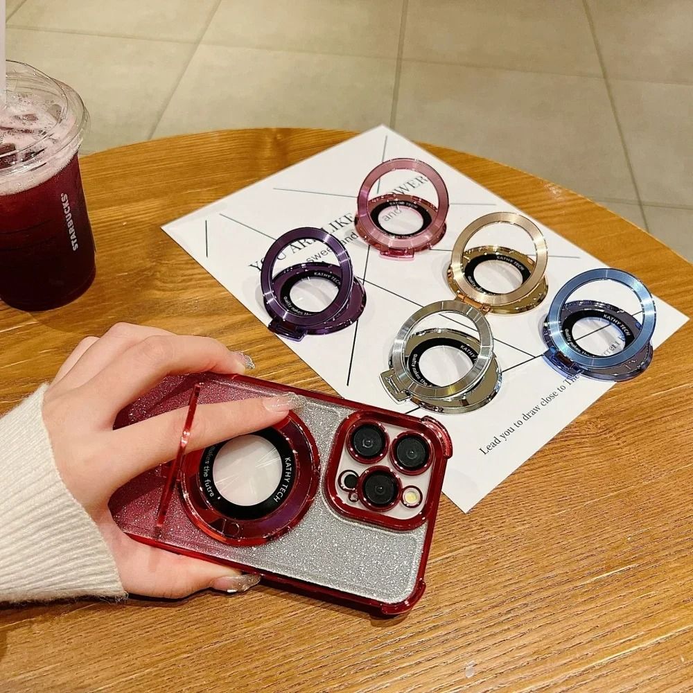 Gradient Magsafe Luxury Ring Holder Magnetic Kickstand Grip For IPhone 1116 Series 4