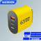 65W GaN HighVelocity Fast Charger Safety Yellow Quick Charge 30 USBC PD Adapter 0