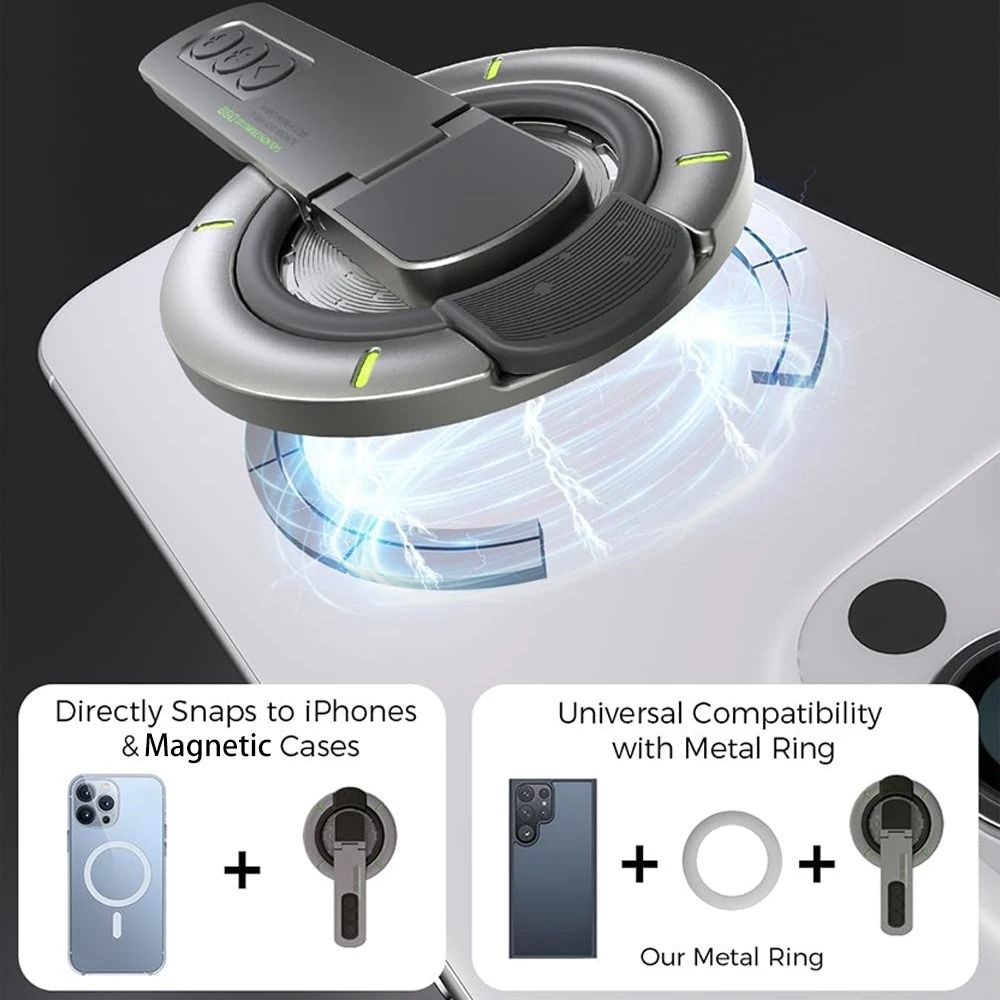 Universal DoubleSided Magnetic Finger Ring 360 Rotating Smartphone Stand 3