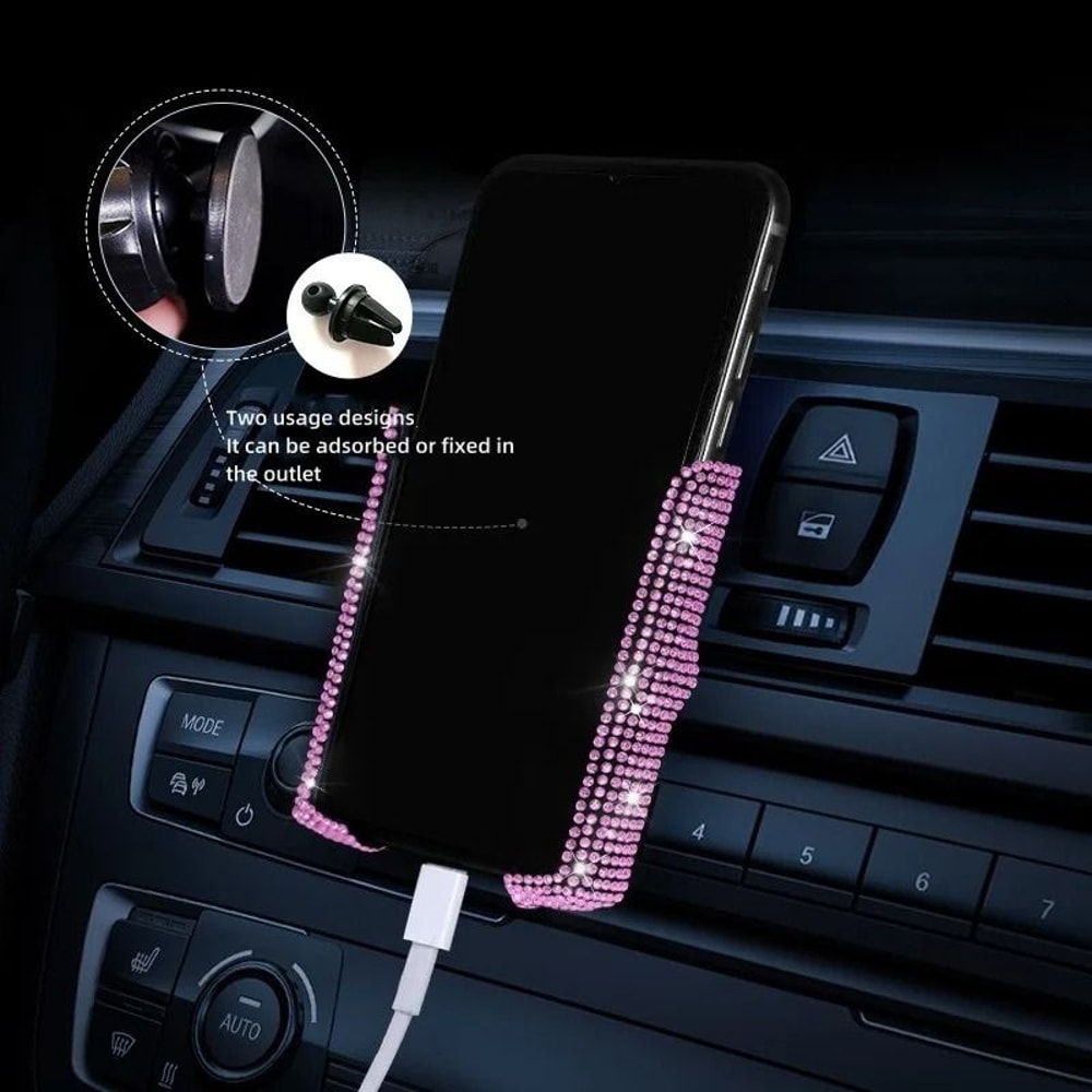 Luxury Diamond Crystal Car Air Vent Phone Holder 1