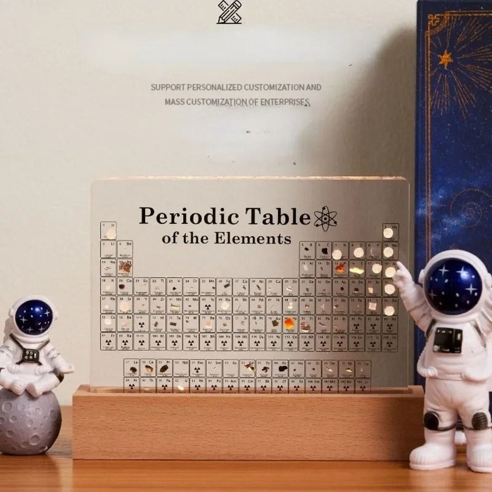 Luminous Acrylic Periodic Table Display Modern Science Ornament 4