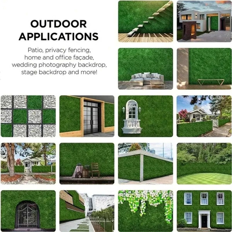 Premium 10Piece Artificial Boxwood Grass Wall Panels Greenery Backdrop Set 5