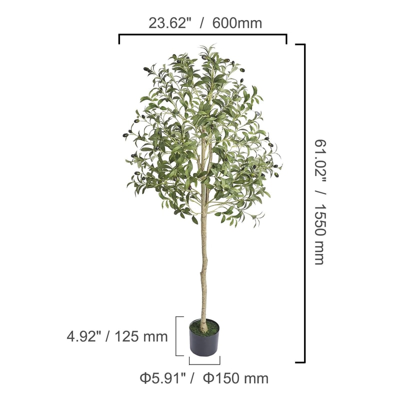 Mediterranean Artificial Olive Tree HighEnd Lifelike Faux Indoor Greenery 6