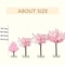 Handmade Artificial Cherry Blossom Pink Tree Indoor Floral Decor 3