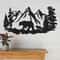 Rustic Mountain Bear Pine Forest Metal Wall Art Decoration 3