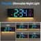 Modern Large RGB Digital Wall Clock MultiColor LED Smart Timepiece 5