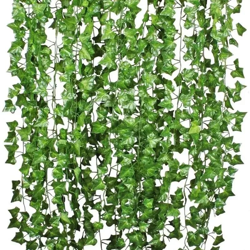 Artificial Green Ivy Leaf Hanging Garland Lush Realistic Creeper Vine Decor 1