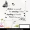 Inspirational Motivational Wall Decals Positive Word Butterfly PeelandStick Decor 5
