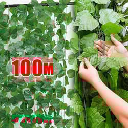 silk artificial ivy leaf garland | lush wall hanging vine & diy garden decor