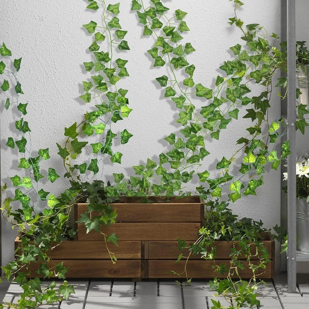 Silk Artificial Ivy Leaf Garland Lush Wall Hanging Vine DIY Garden Decor 2